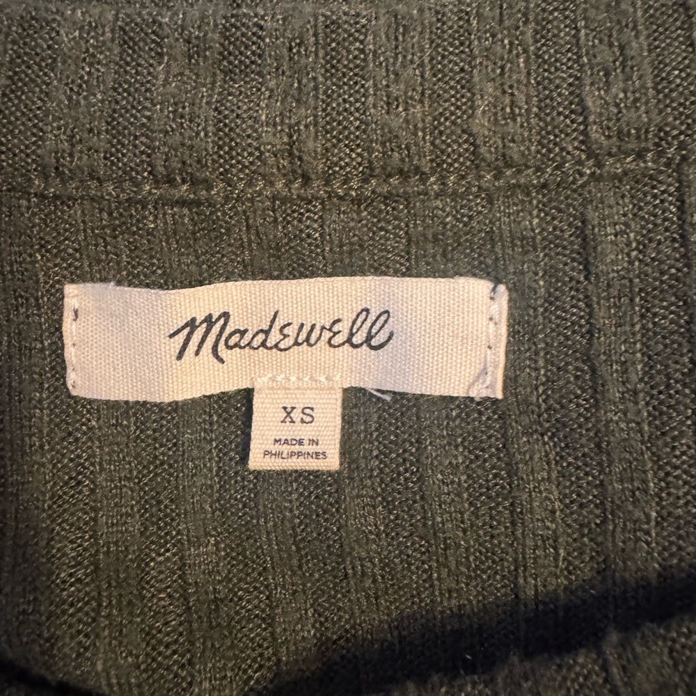 Madewell Women's Olive Ribbed Sweater size XS - Picture 7 of 7